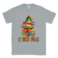 Heather Grey book christmas tree merry christmas Classic Tee - Zillion Design Studio