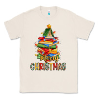 Natural book christmas tree merry christmas Classic Tee - Zillion Design Studio