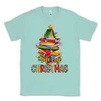 Seafoam book christmas tree merry christmas Classic Tee - Zillion Design Studio