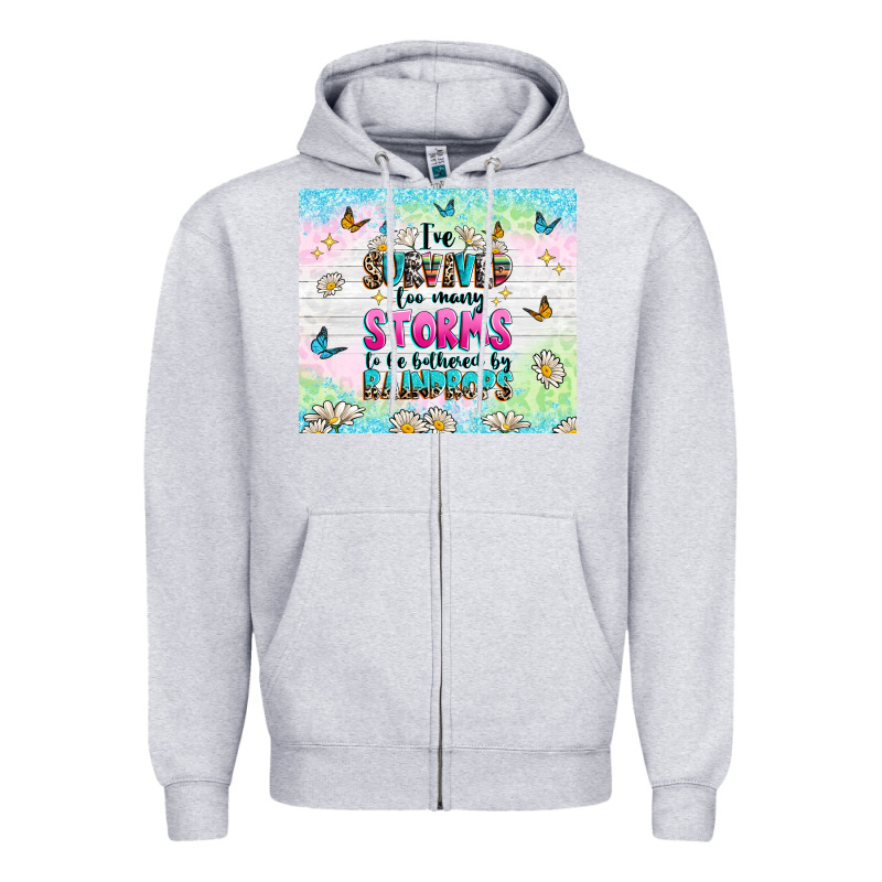 Ive Survived Too Many Storms Zipper Hoodie by texasbilliewilder | Teevron