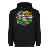 Black Iowa State Map Heavyweight Hoodie - RanaPortraitStore