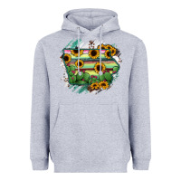 Heather Grey Iowa State Map Heavyweight Hoodie - RanaPortraitStore