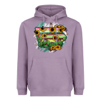 Lavender Iowa State Map Heavyweight Hoodie - RanaPortraitStore