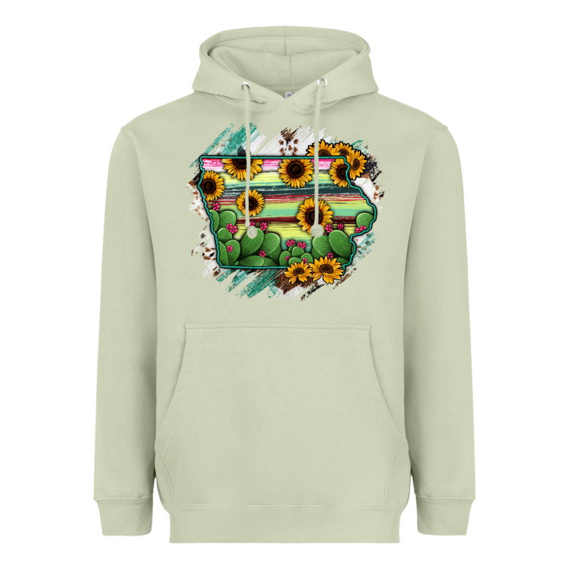 Iowa State Map Heavyweight Hoodie by RanaPortraitStore | Teevron