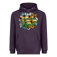 Plum Iowa State Map Heavyweight Hoodie - RanaPortraitStore