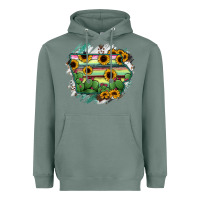 Sage Iowa State Map Heavyweight Hoodie - RanaPortraitStore