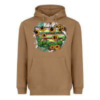 Toasted Coconut Iowa State Map Heavyweight Hoodie - RanaPortraitStore