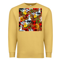 Antique Gold christmas leopard duck Premium Sweatshirt - FaDigitalArtStudio