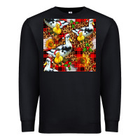 Black christmas leopard duck Premium Sweatshirt - FaDigitalArtStudio