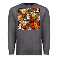 Charcoal Heather christmas leopard duck Premium Sweatshirt - FaDigitalArtStudio