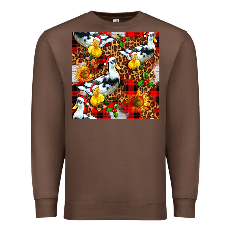Christmas Leopard Duck Premium Sweatshirt by FaDigitalArtStudio | Teevron