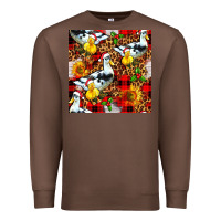 Chestnut christmas leopard duck Premium Sweatshirt - FaDigitalArtStudio