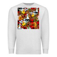 Oatmeal Heather christmas leopard duck Premium Sweatshirt - FaDigitalArtStudio