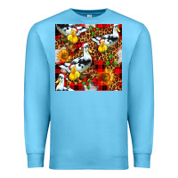 Ocean Blue christmas leopard duck Premium Sweatshirt - FaDigitalArtStudio