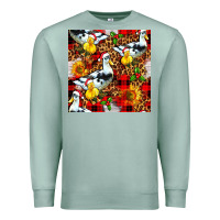 Seafoam christmas leopard duck Premium Sweatshirt - FaDigitalArtStudio