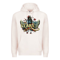 Pale Pink oh my stars america wings Premium Hoodie - NancyCooperArtShop