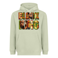 Matcha Black king juneteenth Heavyweight Hoodie - Zillion Design Studio