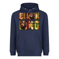 Navy Black king juneteenth Heavyweight Hoodie - Zillion Design Studio