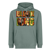 Sage Black king juneteenth Heavyweight Hoodie - Zillion Design Studio