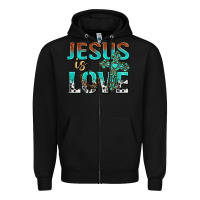 Black jesus is love Zipper Hoodie - texasbilliewilder