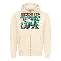 Sandshell jesus is love Zipper Hoodie - texasbilliewilder