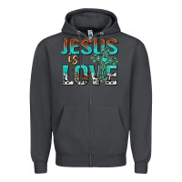 Smoke jesus is love Zipper Hoodie - texasbilliewilder