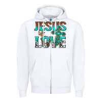 White jesus is love Zipper Hoodie - texasbilliewilder