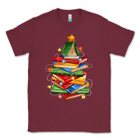 Burgundy book christmas tree Classic Tee - Zillion Design Studio
