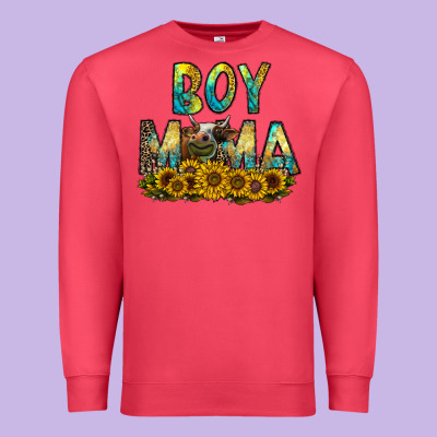 Boy Mama Premium Sweatshirt Designed By Cowhidedigitalart
