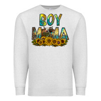 Oatmeal Heather boy mama Premium Sweatshirt - CowhideDigitalArt