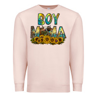 Pale Pink boy mama Premium Sweatshirt - CowhideDigitalArt