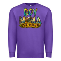 Purple boy mama Premium Sweatshirt - CowhideDigitalArt