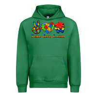 Emerald Peace Love Autism Urban Hoodie - Jasminsmagicworld