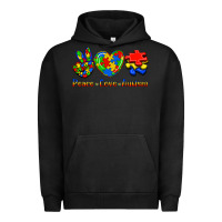 Pigment Black Peace Love Autism Urban Hoodie - Jasminsmagicworld