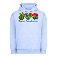 Pigment Grape Ice Peace Love Autism Urban Hoodie - Jasminsmagicworld
