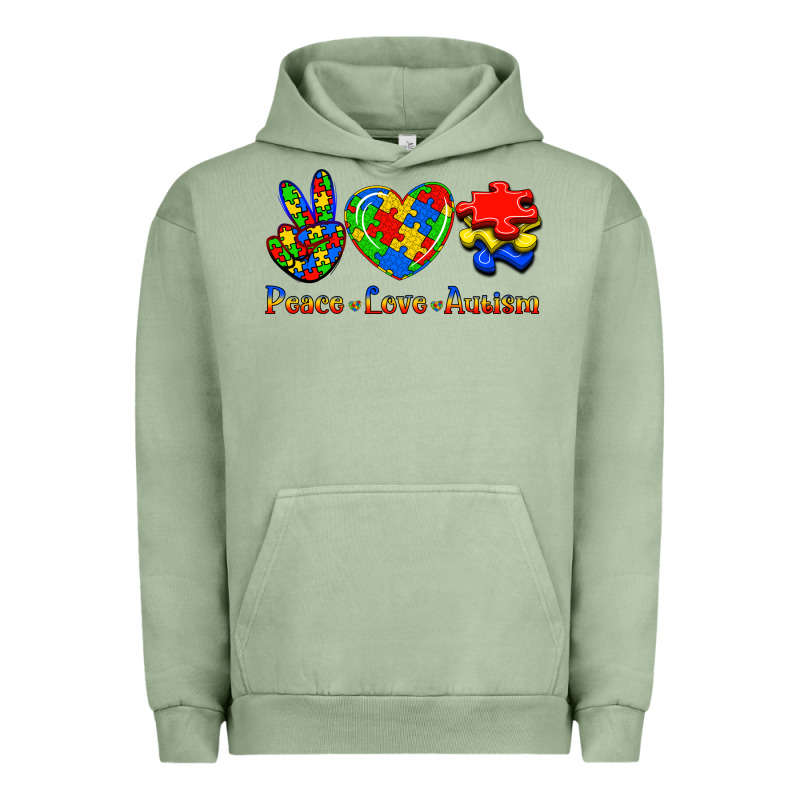 Peace Love Autism Urban Hoodie by Jasminsmagicworld | Teevron