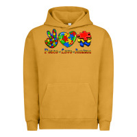 Pigment Peanut Butter Peace Love Autism Urban Hoodie - Jasminsmagicworld