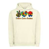 Pigment Pistachio Peace Love Autism Urban Hoodie - Jasminsmagicworld