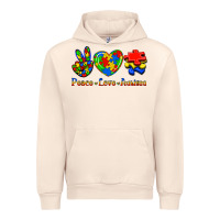 Sandshell Peace Love Autism Urban Hoodie - Jasminsmagicworld