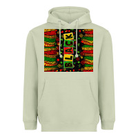 Matcha Black license letters  juneteenth Heavyweight Hoodie - Zillion Design Studio
