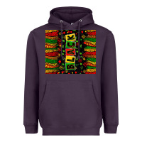 Plum Black license letters  juneteenth Heavyweight Hoodie - Zillion Design Studio