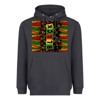 Smoke Black license letters  juneteenth Heavyweight Hoodie - Zillion Design Studio