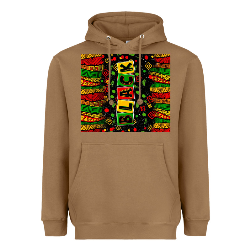 Black License Letters  Juneteenth Heavyweight Hoodie by Zillion Design Studio | Teevron