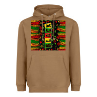 Toasted Coconut Black license letters  juneteenth Heavyweight Hoodie - Zillion Design Studio