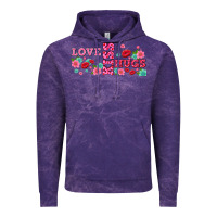 Cloud Purple floral love and kiss Vintage Hoodie - AdoDesignShop