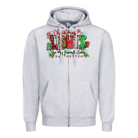 Heather Grey christmas lights are my favorite color Zipper Hoodie - Zillion Design Studio
