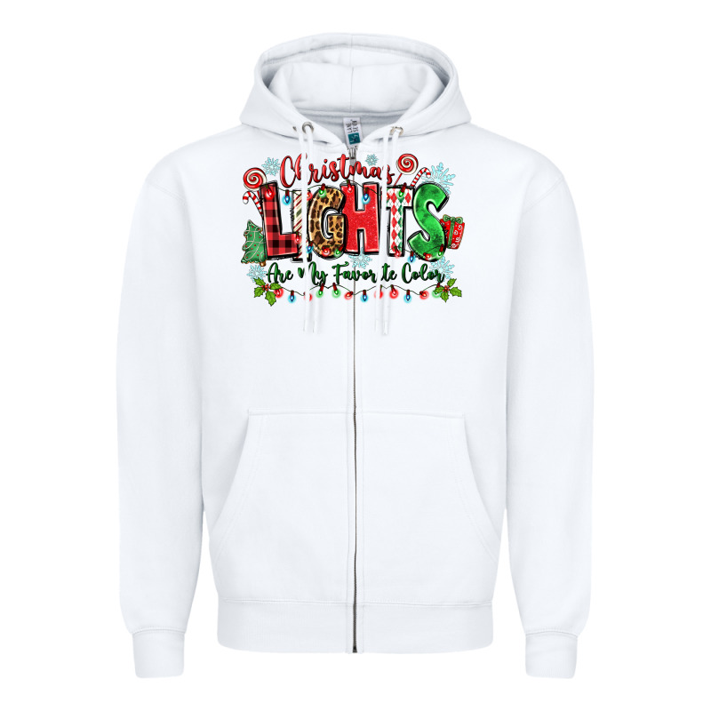 Christmas Lights Are My Favorite Color Zipper Hoodie by Zillion Design Studio | Teevron