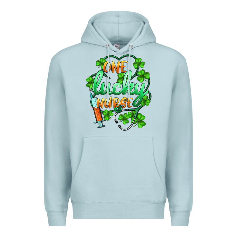 St.patricks One Lucky Nurse Premium Hoodie by BarkalooDesign | Teevron