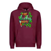 Burgundy st.patricks one lucky nurse Premium Hoodie - BarkalooDesign