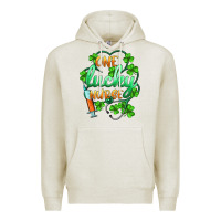 Oatmeal Heather st.patricks one lucky nurse Premium Hoodie - BarkalooDesign